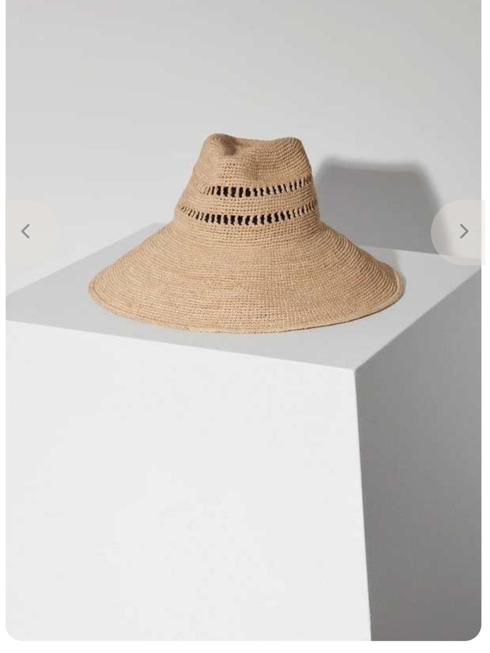 New Janessa Leon Harlow  Wide Brim Sun Hat - Beige - Picture 9 of 10